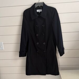 Calvin Klein Women's Black Trench Coat size M